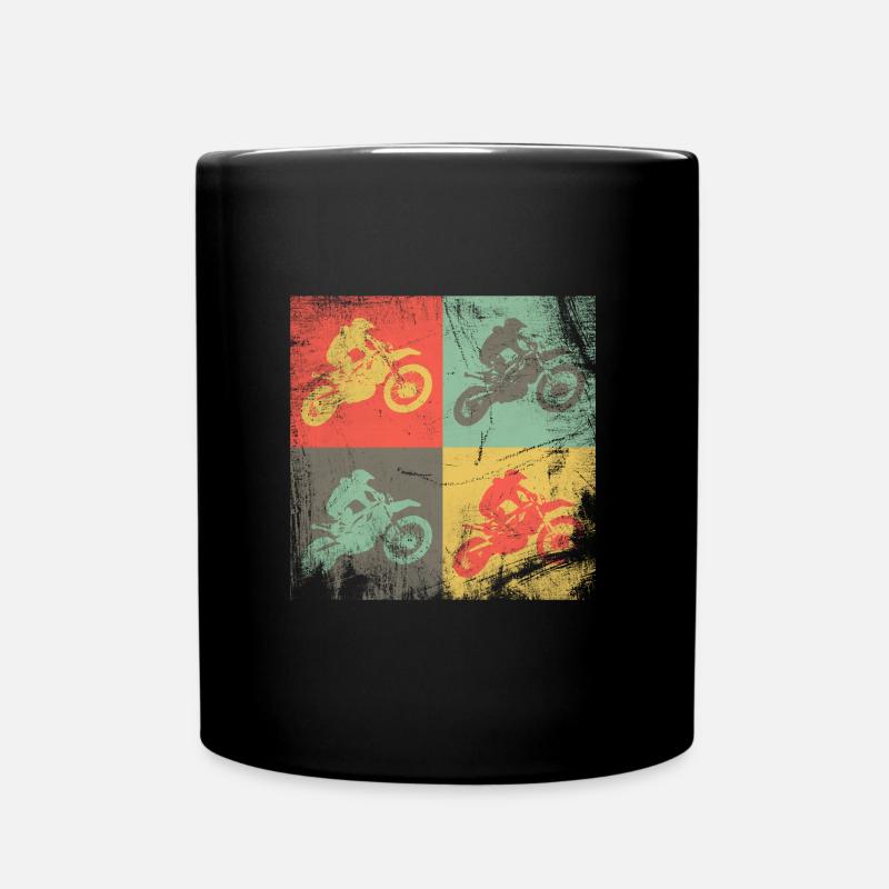 Motocross Geschenk - Tasse einfarbig - Schwarz