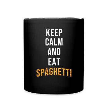 Keep Calm Eat Spaghetti - Full Colour Mug - black - Front