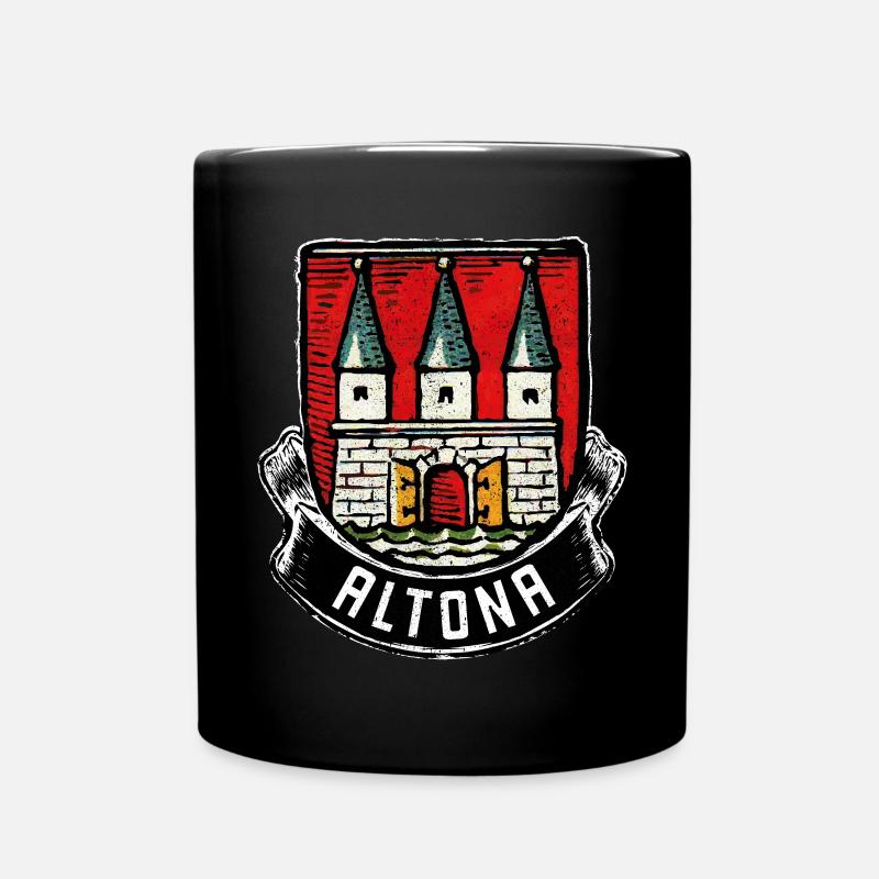 Hamburg Altona Wappen Flagge - Tasse einfarbig - Schwarz