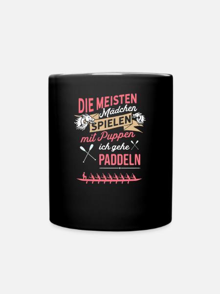 Mädchen spielen mit Puppen - Ich gehe Paddeln - Tasse einfarbig - Schwarz