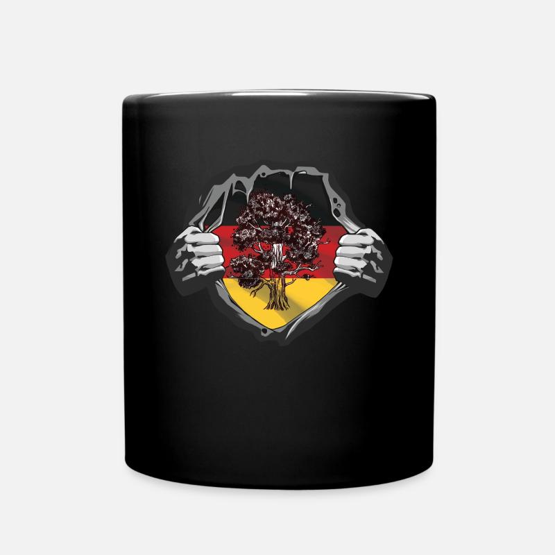 Eiche Deutsch - Tasse einfarbig - Schwarz