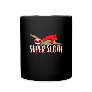 Funny supersloth sloth gift - Full Colour Mug - black - Front