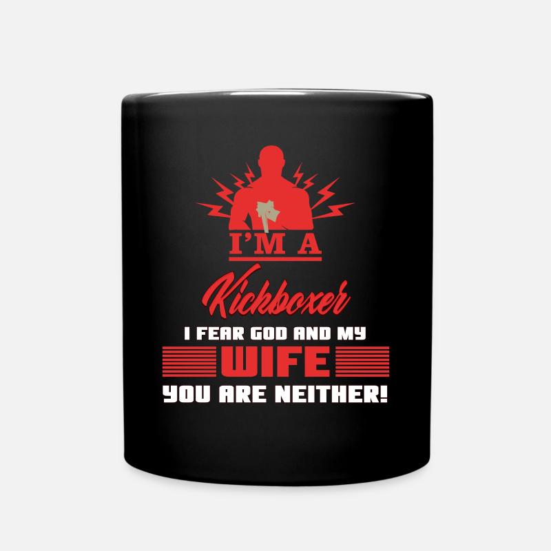 KICKBOXING Wife - Tasse einfarbig - Schwarz