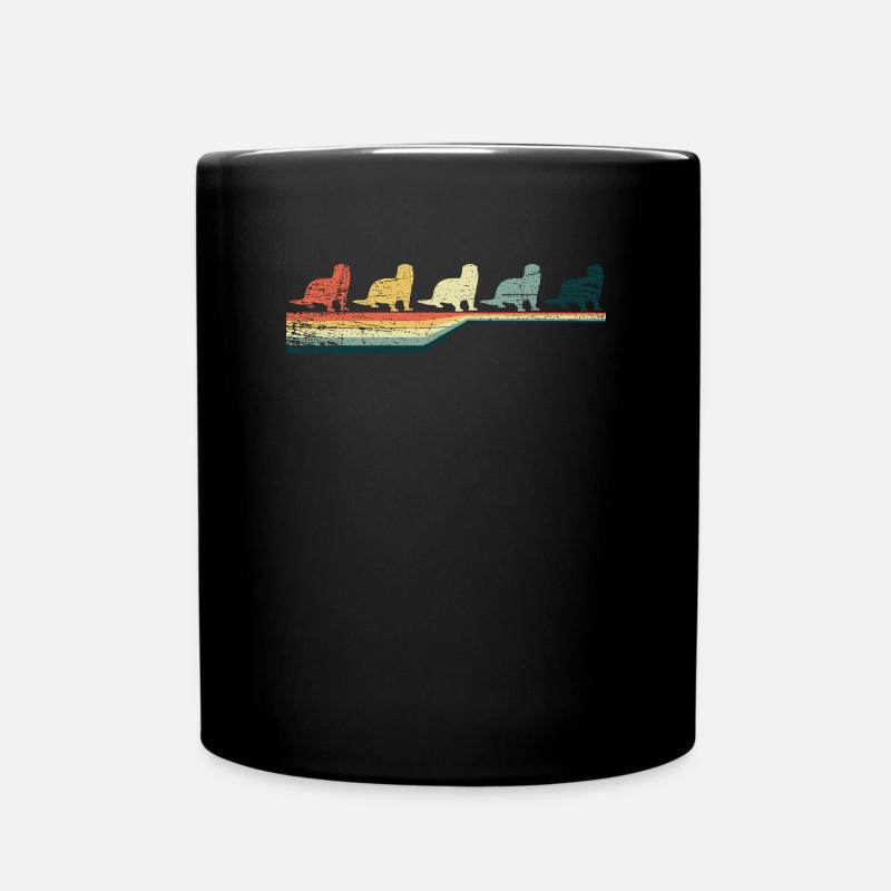 Vintage Retro Otter - Mug uni - noir