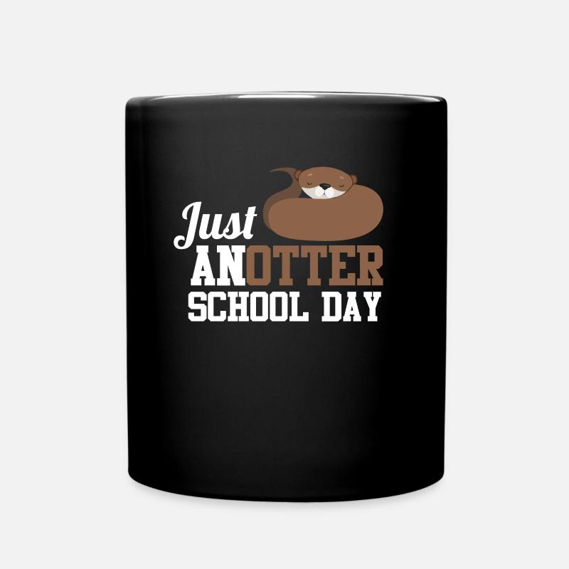 Otter Schule - Tasse einfarbig - Schwarz