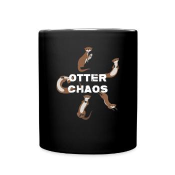 Otter Chaos - Full Colour Mug - black - Front