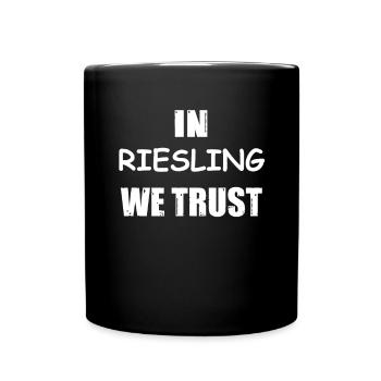 IN RIESLING WE TRUST - Tasse einfarbig - Schwarz - Vorne