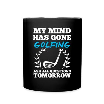 Golf Golfer - Tasse einfarbig - Schwarz - Vorne