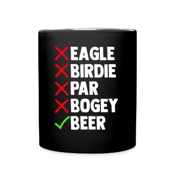Golf Golfer To Do - Tasse einfarbig - Schwarz - Vorne
