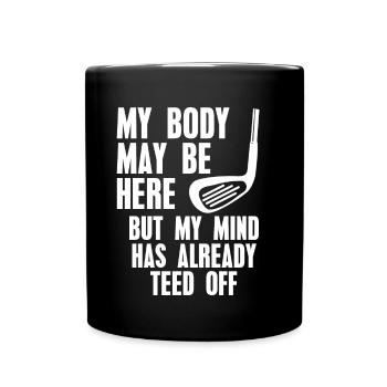 Golf Golfer - Tasse einfarbig - Schwarz - Vorne