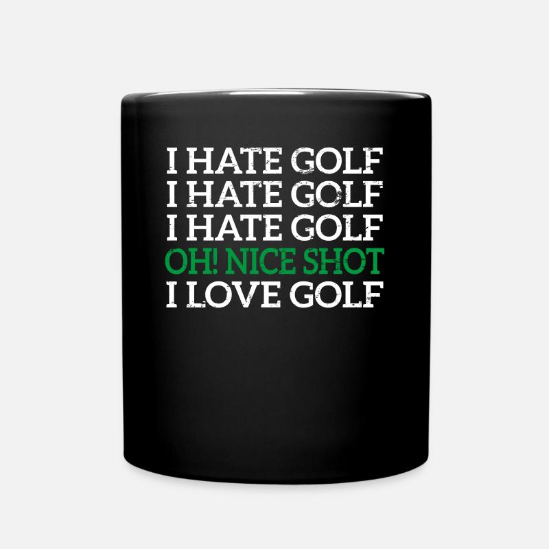 Golf Golfer - Tasse einfarbig - Schwarz