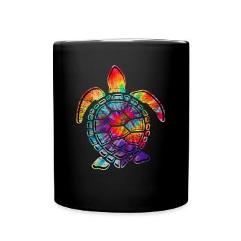 Bunte Schildkröte - Full Colour Mug - black - Front