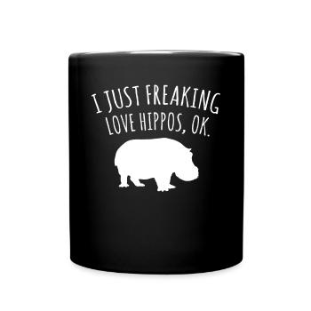 Hippopotamus Savannah - Full Colour Mug - black - Front