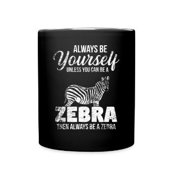 Zèbre cheval animal - Mug uni - noir - Devant