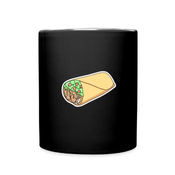 Taco Wrap Sticker Design - Full Colour Mug - black - Front