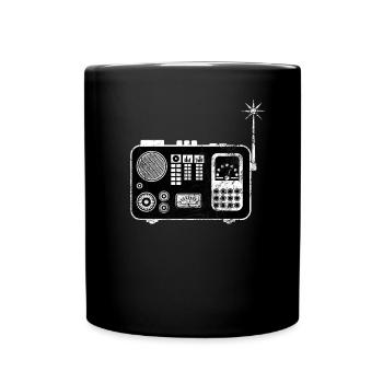 Retro Funkgerät Funker Amateurfunker Hamradio - Tasse einfarbig - Schwarz - Vorne