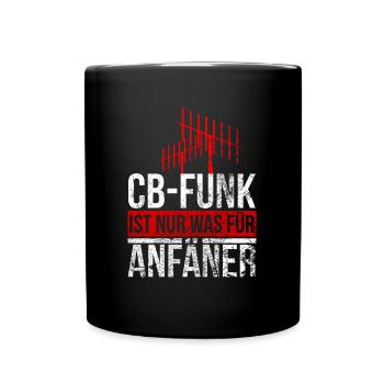 CB-Funk Funker Funktstation Amateurfunker - Tasse einfarbig - Schwarz - Vorne