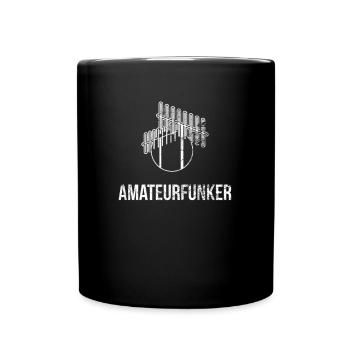 Amateurfunk Funker Geschenk - Tasse einfarbig - Schwarz - Vorne