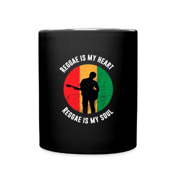 Le reggae est mon coeur - Le reggae est mon âme - Mug uni - noir - Devant