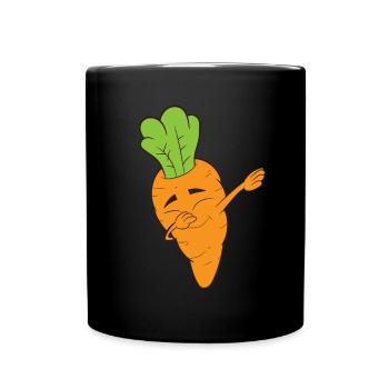 Dabbing Karotte, Möhre, Wurzel, Gemüse, Vegetarisc - Tasse einfarbig - Schwarz - Vorne