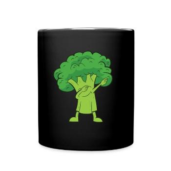 Dabbing Brokkoli, Gemüse, Vegetarisch, - Tasse einfarbig - Schwarz - Vorne