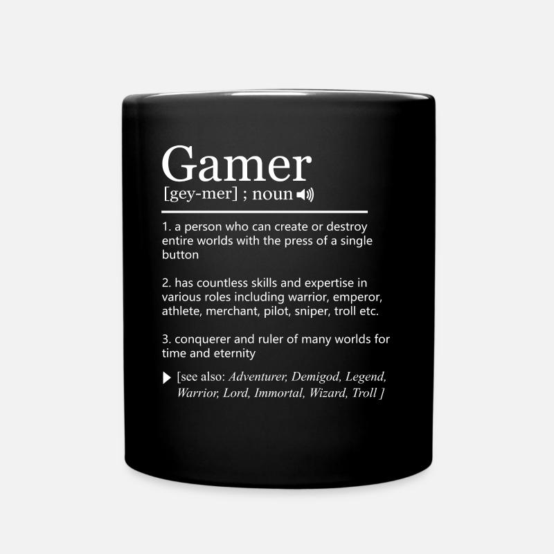 Gamer definition - Full Colour Mug - black