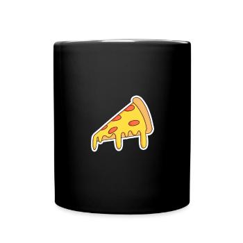 Motif Pop Art de la part de pizza - Mug uni - noir - Devant