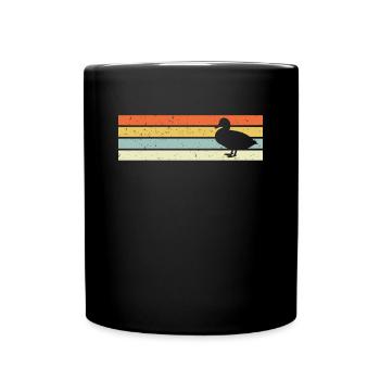 Retro duck - Full Colour Mug - black - Front