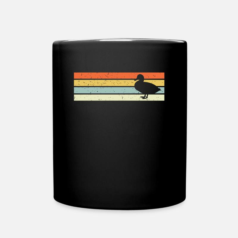 Retro Ente - Tasse einfarbig - Schwarz