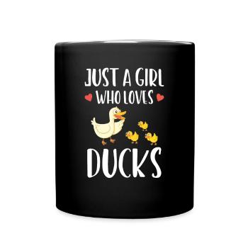 Les canards aiment - Mug uni - noir - Devant