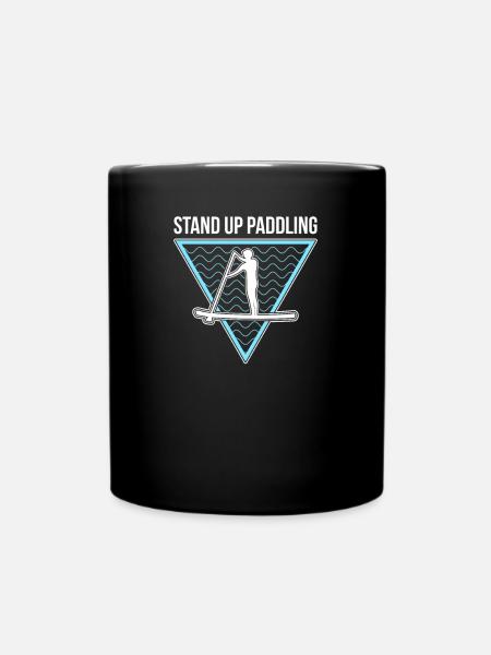 Stand Up Paddling Wellenreiten Paddeln Geschenk - Tasse einfarbig - Schwarz