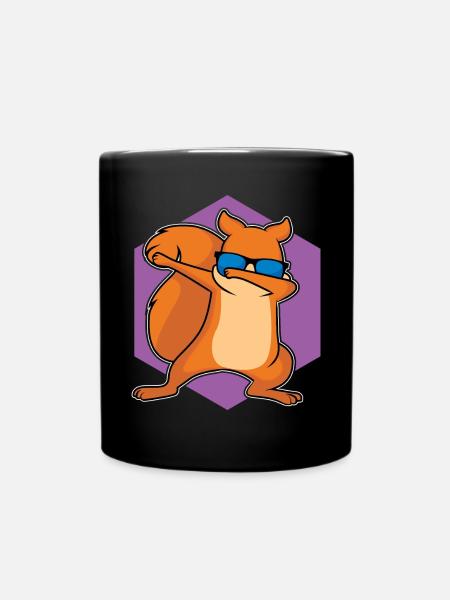 Tanzendes Eichhörnchen - Tasse einfarbig - Schwarz