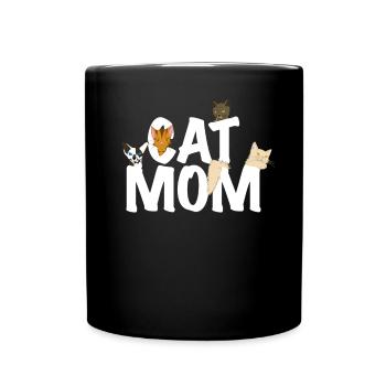 Chat Maman - Propriétaire de mère de chat gueule de chats - Mug uni - noir - Devant
