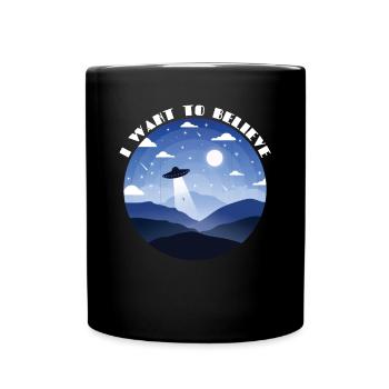 Alien UFO aliens September 20 gift - Full Colour Mug - black - Front
