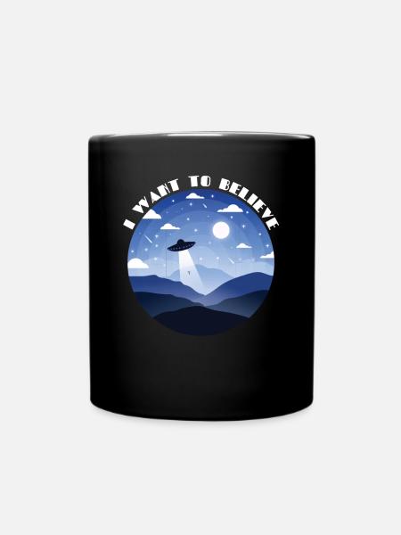 Alien UFO aliens cadeau du 20 septembre - Mug uni - noir