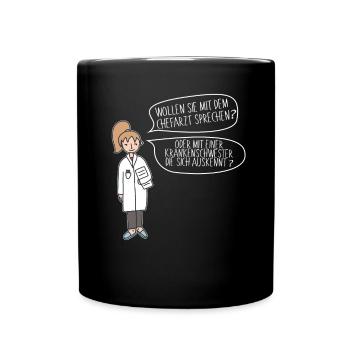 VOULEZ-VOUS PARLER AVEC LE CHEF? - Mug uni - noir - Devant