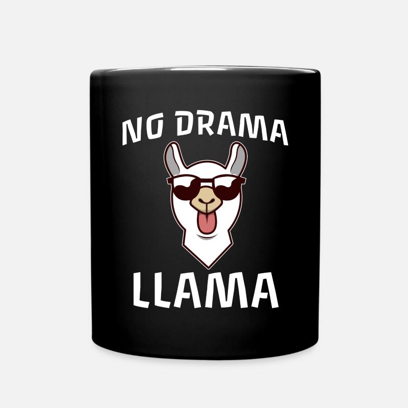 No Drama Llama - Tasse einfarbig - Schwarz