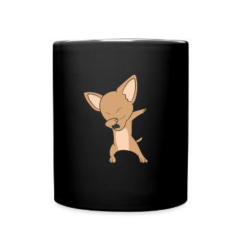 Chihuahua Dab - Tasse einfarbig - Schwarz - Vorne