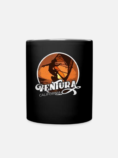Windsurfer Geschenk - Tasse einfarbig - Schwarz