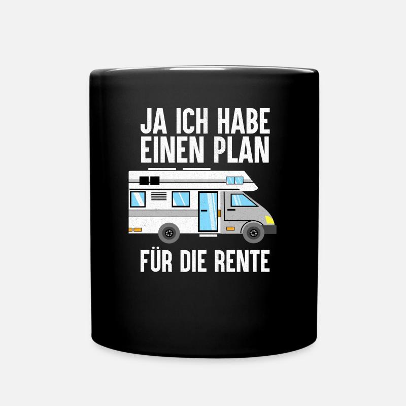 Rente Camping Renter & Camper - Tasse einfarbig - Schwarz
