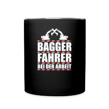 Dragage Machines de construction - Mug uni - noir - Devant