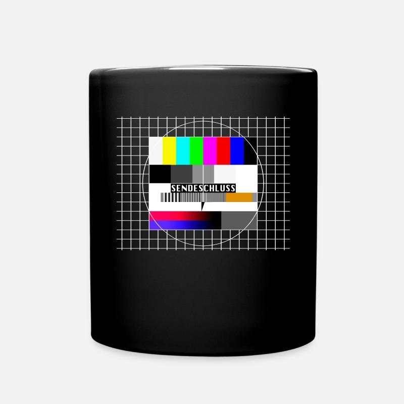 Testbild Sendeschluss 80er 90er Jahre Party Kostüm - Tasse einfarbig - Schwarz