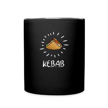 Doner kebab KEBAB white gift - Full Colour Mug - black - Front