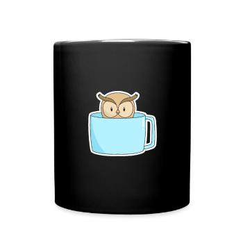 Café d'oiseau - Mug uni - noir - Devant