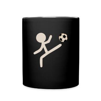 STICK FIGURE Soccer - Full Colour Mug - black - Front