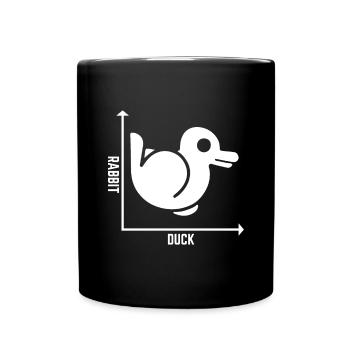 Lapin Canard Graphique Math Pun Élève Enseignant Pâques - Mug uni - noir - Devant