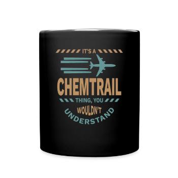 Attention les chemtrails vs contrails conspiration - Mug uni - noir - Devant