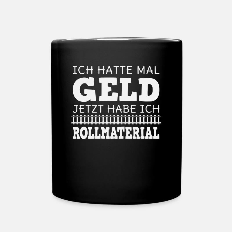 Modelleisenbahn - Eisenbahn, Geld und Züge - Hobby - Tasse einfarbig - Schwarz