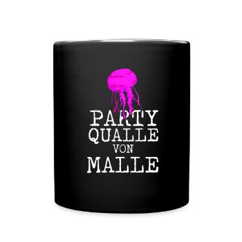 Fête Méduse De Malle - Mug uni - noir - Devant
