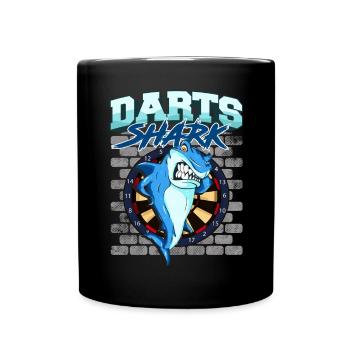 Dart Darts Dart Team Darts Shark Gift - Full Colour Mug - black - Front